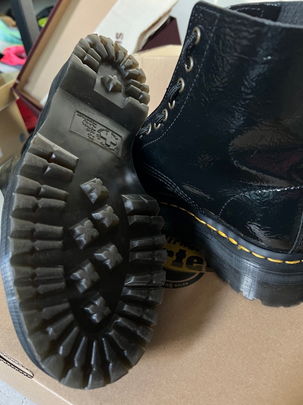 Dr. Martens Women's Black Patent Sinclair - Picture 4 of 7